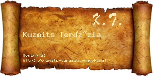 Kuzmits Terézia névjegykártya